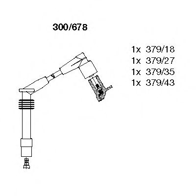Set cablaj aprindere OPEL VECTRA B (36) (1995 - 2002) BREMI 300/678 piesa NOUA