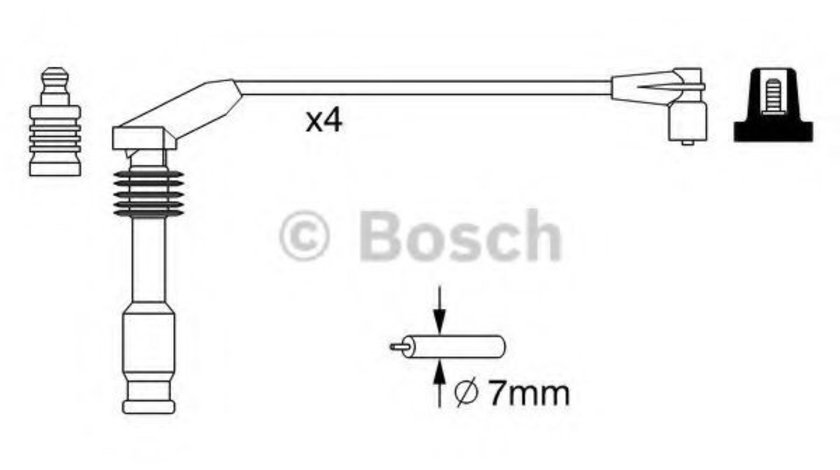 Set cablaj aprindere OPEL VECTRA B Combi (31) (1996 - 2003) BOSCH 0 986 357 226 piesa NOUA