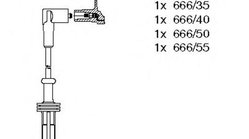 Set cablaj aprindere PEUGEOT 106 I (1A, 1C) (1991 - 1996) BREMI 600/118 piesa NOUA