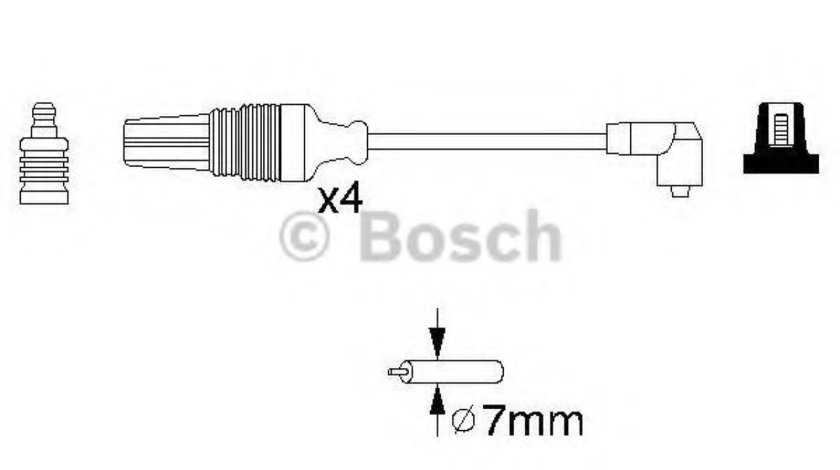 Set cablaj aprindere PEUGEOT 106 I (1A, 1C) (1991 - 1996) BOSCH 0 986 356 830 piesa NOUA