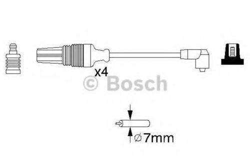 Set cablaj aprindere PEUGEOT 106 II (1) (1996 - 2016) BOSCH 0 986 356 830 piesa NOUA