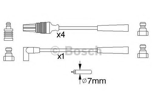 Set cablaj aprindere PEUGEOT 306 Break (7E, N3, N5) (1994 - 2002) BOSCH 0 986 356 889 piesa NOUA