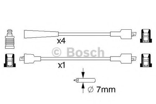 Set cablaj aprindere RENAULT CLIO I (B/C57, 5/357) (1990 - 1998) BOSCH 0 986 357 117 piesa NOUA