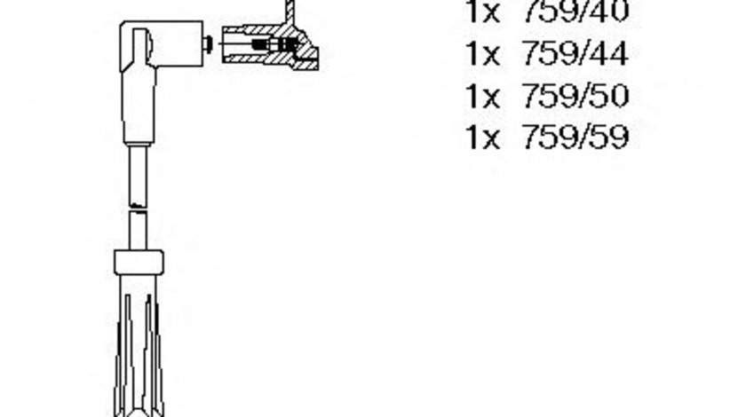 Set cablaj aprindere RENAULT CLIO II (BB0/1/2, CB0/1/2) (1998 - 2005) BREMI 600/205 piesa NOUA