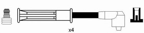 Set cablaj aprindere RENAULT CLIO II (BB0/1/2, CB0/1/2) (1998 - 2005) NGK 7200 piesa NOUA