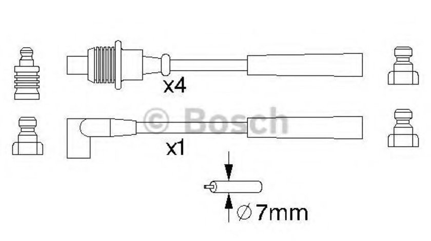 Set cablaj aprindere RENAULT LAGUNA I Grandtour (K56) (1995 - 2001) BOSCH 0 986 356 715 piesa NOUA