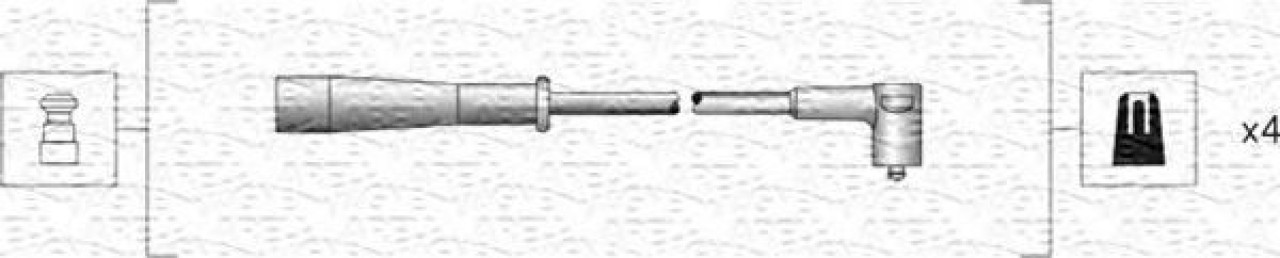 Set cablaj aprindere RENAULT SYMBOL I (LB0/1/2) (1998 - 2008) MAGNETI MARELLI 941318111130 piesa NOUA
