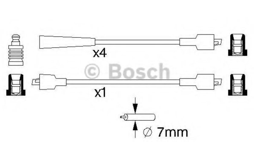 Set cablaj aprindere RENAULT TRAFIC I caroserie (TXX) (1989 - 2001) BOSCH 0 986 357 117 piesa NOUA