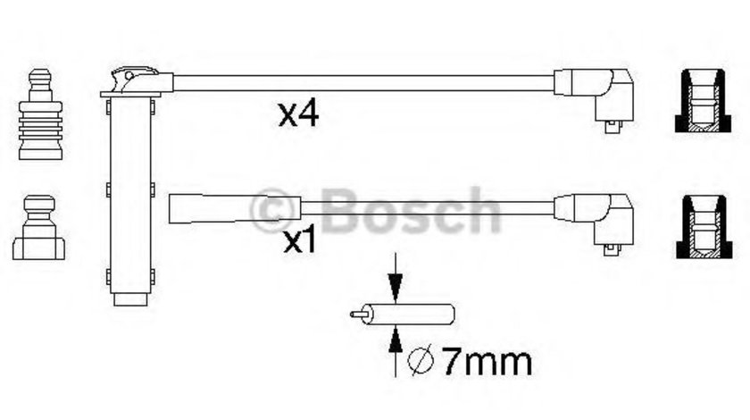 Set cablaj aprindere ROVER 25 (RF) (1999 - 2005) BOSCH 0 986 356 731 piesa NOUA