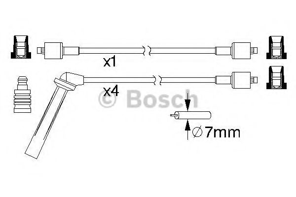 Set cablaj aprindere SAAB 9-3 (YS3D) (1998 - 2003) BOSCH 0 986 357 161 piesa NOUA