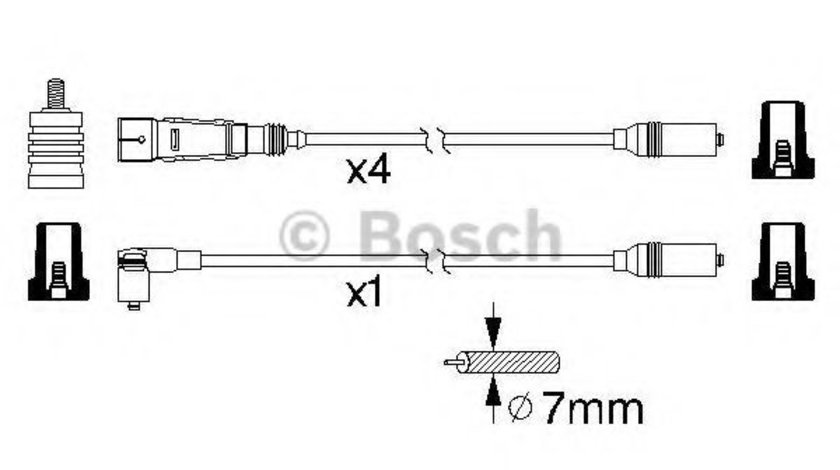 Set cablaj aprindere SEAT CORDOBA (6K1, 6K2) (1993 - 1999) BOSCH 0 986 356 339 piesa NOUA