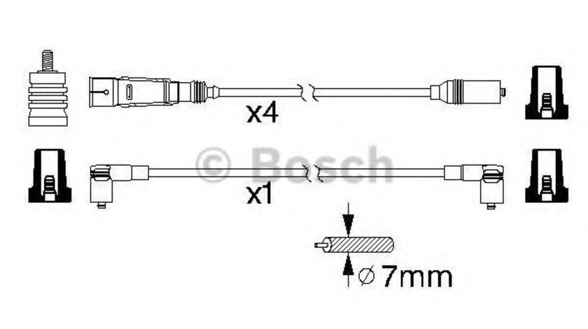 Set cablaj aprindere SEAT CORDOBA (6K1, 6K2) (1993 - 1999) BOSCH 0 986 356 338 piesa NOUA