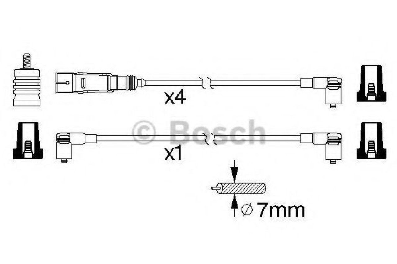 Set cablaj aprindere SEAT IBIZA II (6K1) (1993 - 1999) BOSCH 0 986 356 343 piesa NOUA