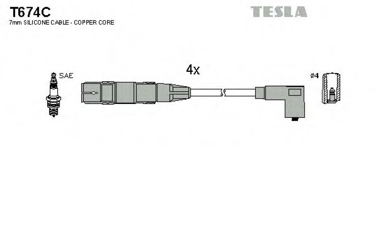 Set cablaj aprindere SEAT LEON (1M1) (1999 - 2006) TESLA T674C piesa NOUA