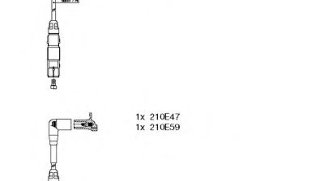 Set cablaj aprindere SEAT LEON (1P1) (2005 - 2012) BREMI 206F200 piesa NOUA