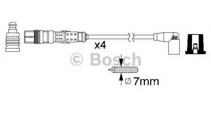 Set cablaj aprindere SKODA FABIA I (6Y2) (1999 - 2008) BOSCH 0 986 356 331 piesa NOUA