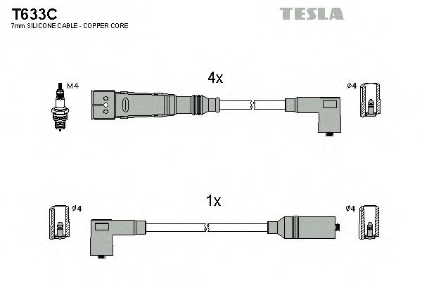 Set cablaj aprindere SKODA OCTAVIA I (1U2) (1996 - 2010) TESLA T633C piesa NOUA