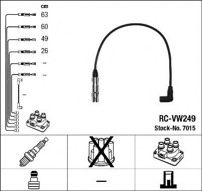 Set cablaj aprindere SKODA OCTAVIA I Combi (1U5) (1998 - 2010) NGK 7015 piesa NOUA