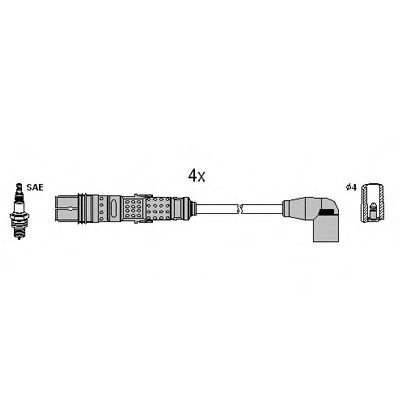 Set cablaj aprindere SKODA OCTAVIA II (1Z3) (2004 - 2013) HITACHI 134961 piesa NOUA