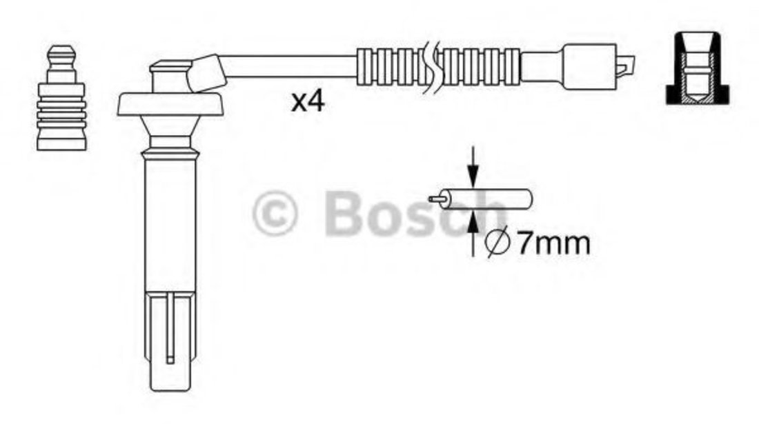 Set cablaj aprindere SUBARU FORESTER (SF) (1997 - 2002) BOSCH 0 986 357 262 piesa NOUA