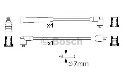 Set cablaj aprindere SUZUKI SWIFT II Hatchback (EA, MA) (1989 - 2005) BOSCH 0 986 356 841 piesa NOUA