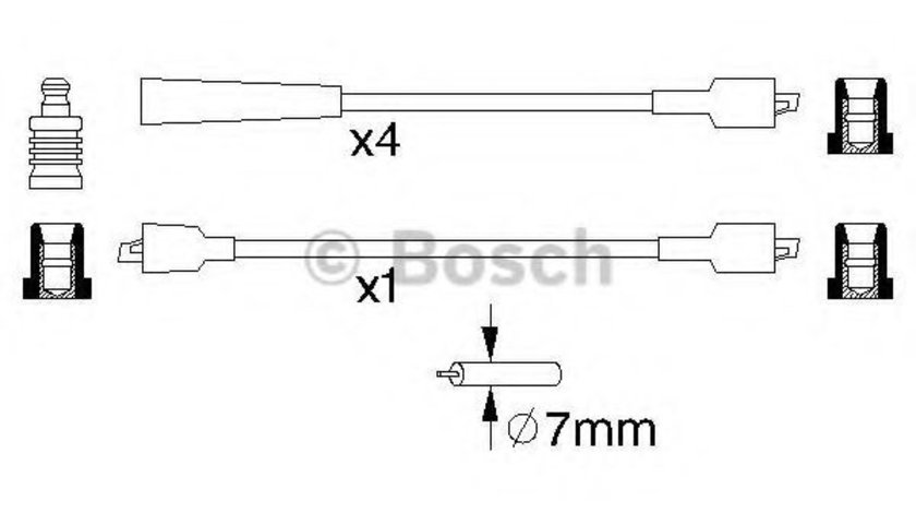 Set cablaj aprindere SUZUKI VITARA Cabrio (ET, TA) (1988 - 2002) BOSCH 0 986 356 855 piesa NOUA