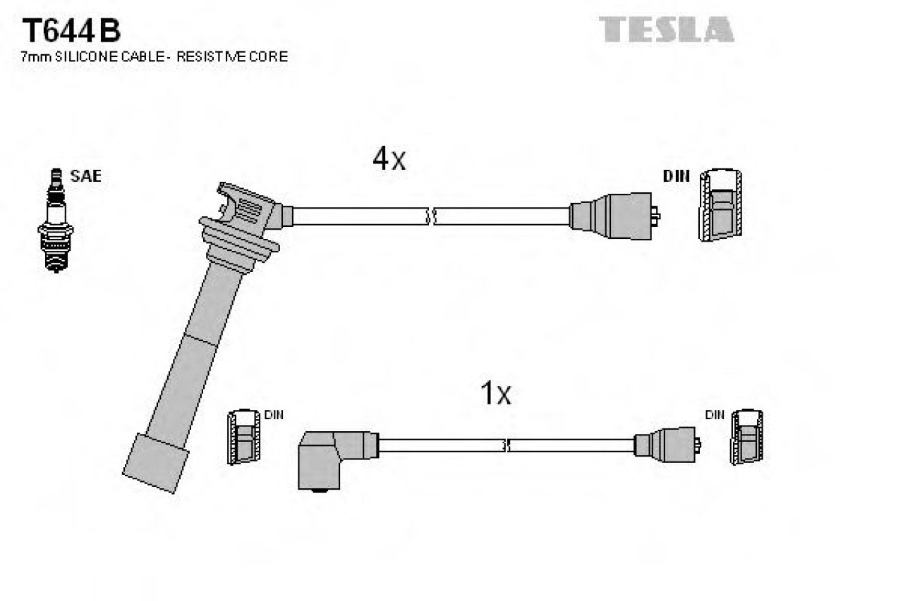 Set cablaj aprindere SUZUKI VITARA (ET, TA) (1988 - 1998) TESLA T644B piesa NOUA