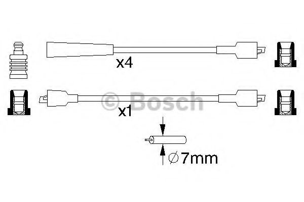 Set cablaj aprindere SUZUKI VITARA (ET, TA) (1988 - 1998) BOSCH 0 986 356 855 piesa NOUA