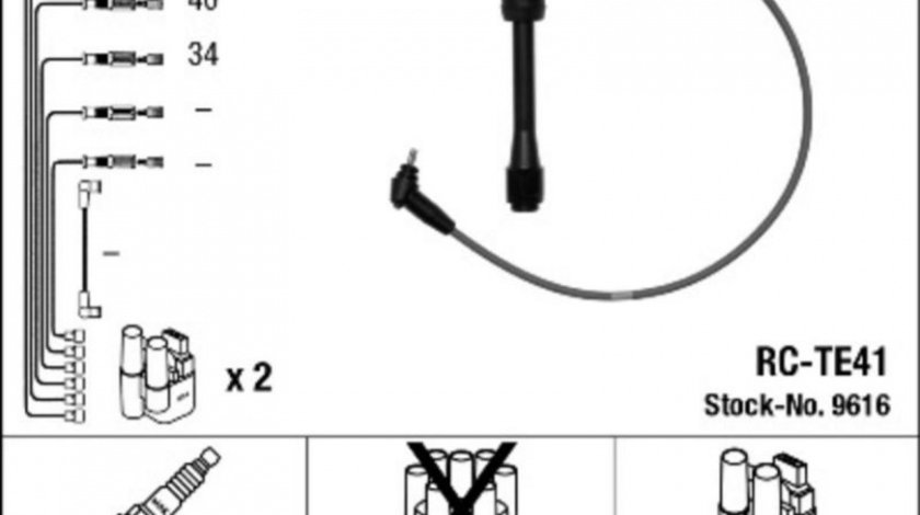 Set cablaj aprindere Toyota CARINA E (_T19_) 1992-1997 #2 0300890923