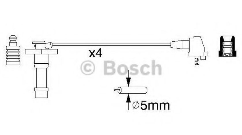 Set cablaj aprindere TOYOTA CELICA (ST20_, AT20_) (1993 - 1999) BOSCH 0 986 356 928 piesa NOUA