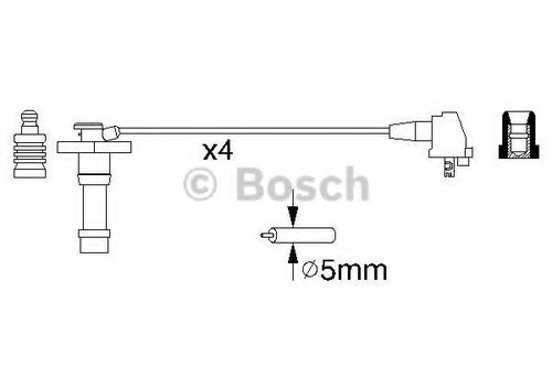 Set cablaj aprindere TOYOTA COROLLA Liftback (E11) (1997 - 2002) BOSCH 0 986 356 928 piesa NOUA