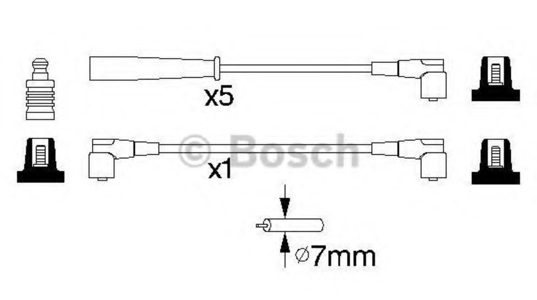 Set cablaj aprindere VOLVO S80 I (TS, XY) (1998 - 2006) BOSCH 0 986 356 753 piesa NOUA