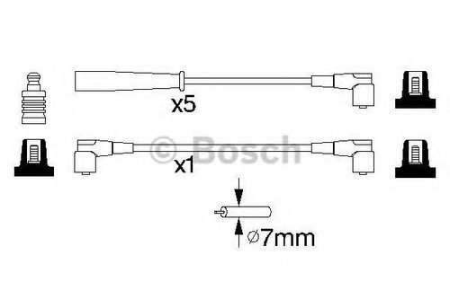Set cablaj aprindere VOLVO S80 I (TS, XY) (1998 - 2006) BOSCH 0 986 356 753 piesa NOUA