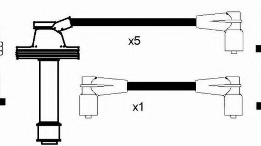 Set cablaj aprindere VOLVO V70 I (LV) (1996 - 2000) NGK 8468 piesa NOUA