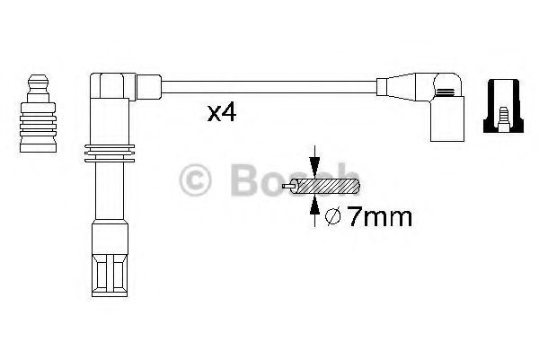 Set cablaj aprindere VW BORA Combi (1J6) (1999 - 2005) BOSCH 0 986 356 308 piesa NOUA