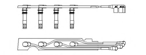 Set cablaj aprindere VW BORA Combi (1J6) (1999 - 2005) BREMI 968G100 piesa NOUA