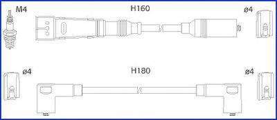 Set cablaj aprindere VW CADDY II Caroserie (9K9A) (1995 - 2004) HITACHI 134705 piesa NOUA