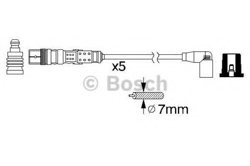Set cablaj aprindere VW GOLF IV Variant (1J5) (1999 - 2006) BOSCH 0 986 356 318 piesa NOUA