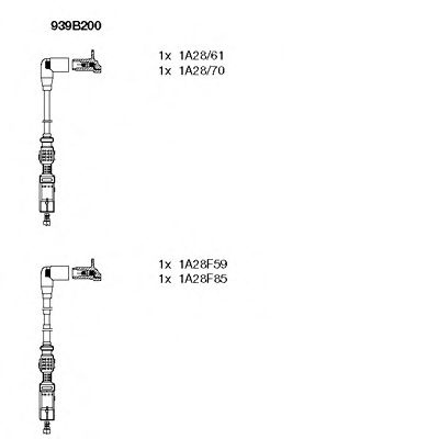 Set cablaj aprindere VW LUPO (6X1, 6E1) (1998 - 2005) BREMI 939B200 piesa NOUA