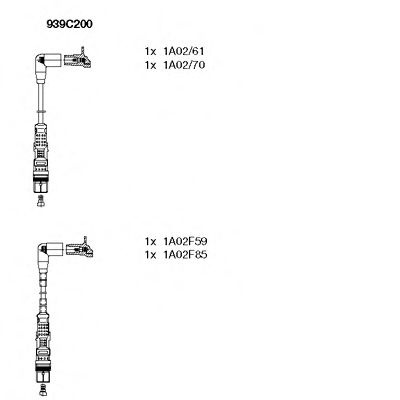 Set cablaj aprindere VW LUPO (6X1, 6E1) (1998 - 2005) BREMI 939C200 piesa NOUA