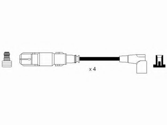 Set cablaj aprindere VW LUPO (6X1, 6E1) (1998 - 2005) NGK 7303 piesa NOUA