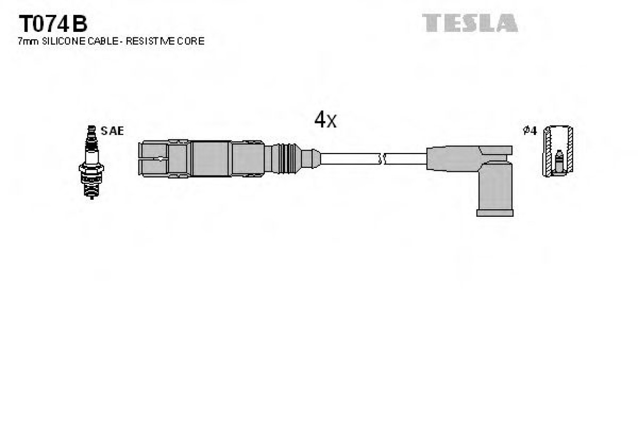 Set cablaj aprindere VW LUPO (6X1, 6E1) (1998 - 2005) TESLA T074B piesa NOUA