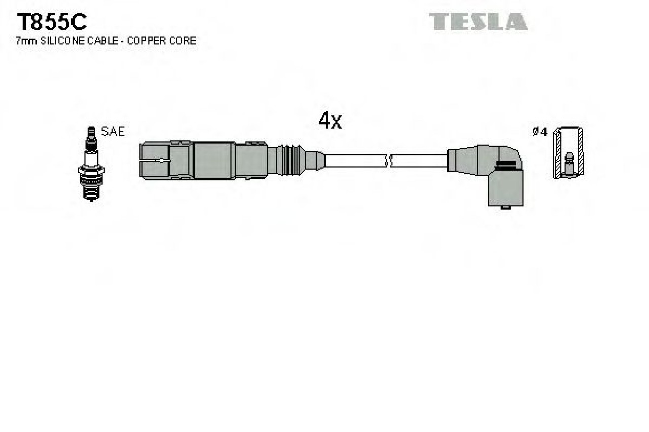 Set cablaj aprindere VW NEW BEETLE (9C1, 1C1) (1998 - 2010) TESLA T855C piesa NOUA