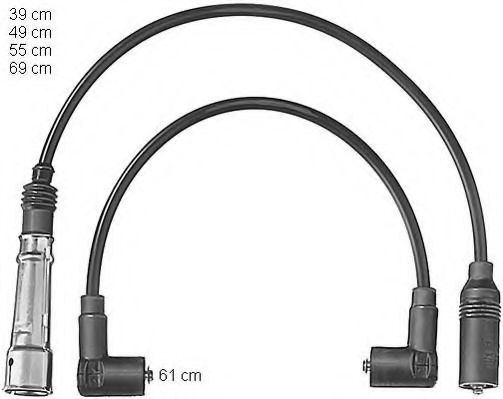 Set cablaj aprindere VW PASSAT (3A2, 35I) (1988 - 1997) BERU ZEF561 piesa NOUA