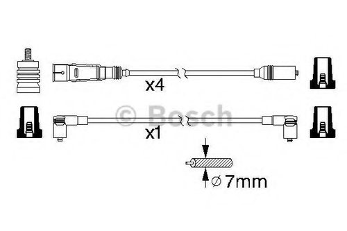 Set cablaj aprindere VW PASSAT (3A2, 35I) (1988 - 1997) BOSCH 0 986 356 338 piesa NOUA