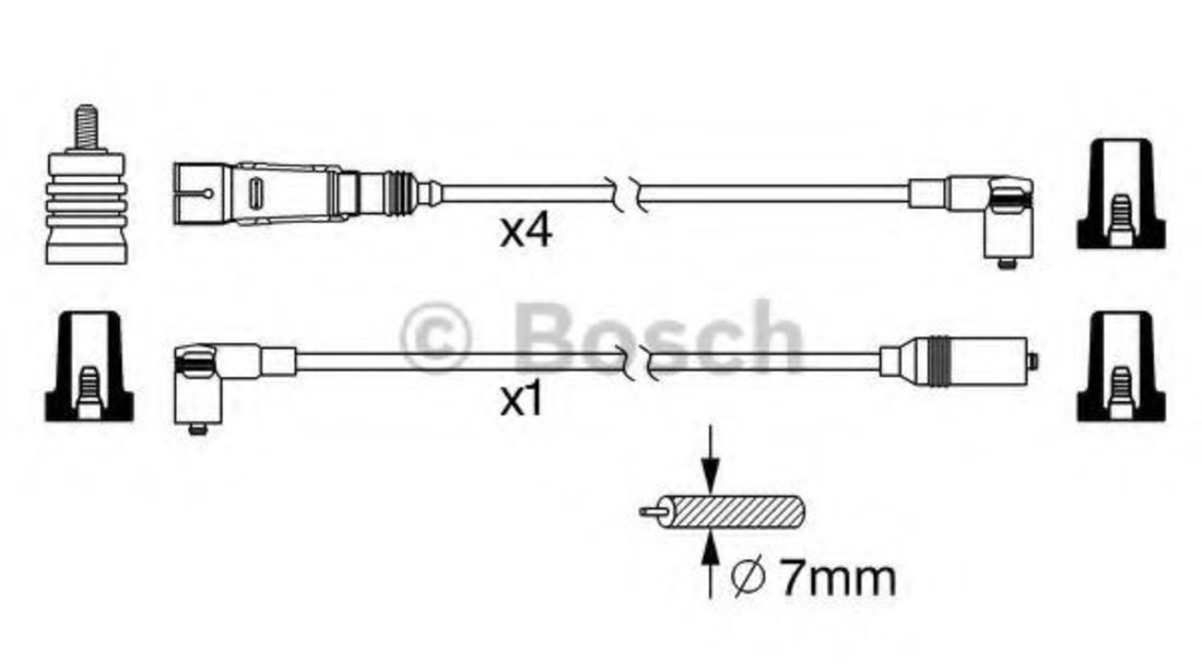 Set cablaj aprindere VW PASSAT (3A2, 35I) (1988 - 1997) BOSCH 0 986 356 342 piesa NOUA