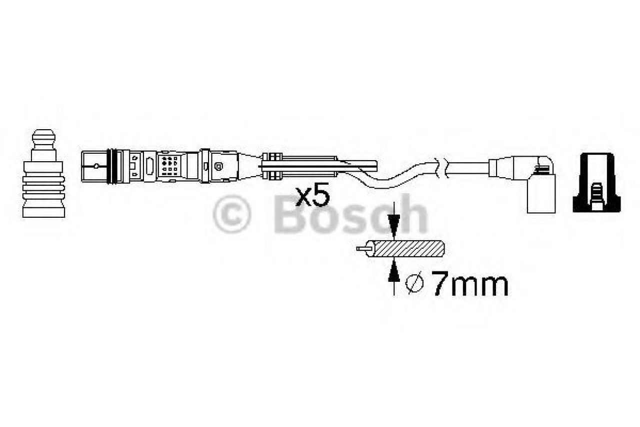 Set cablaj aprindere VW PASSAT (3B2) (1996 - 2001) BOSCH 0 986 356 349 piesa NOUA
