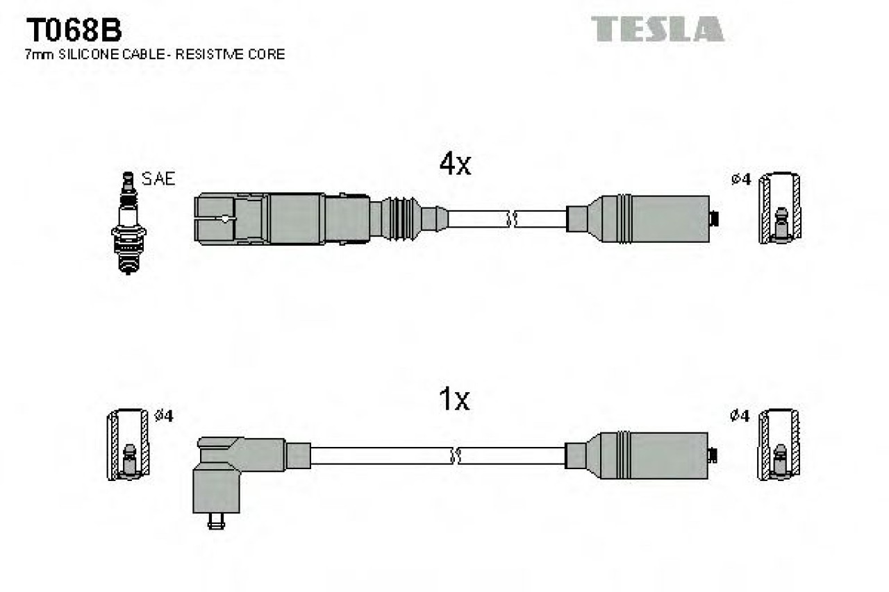 Set cablaj aprindere VW PASSAT Variant (3B5) (1997 - 2001) TESLA T068B piesa NOUA