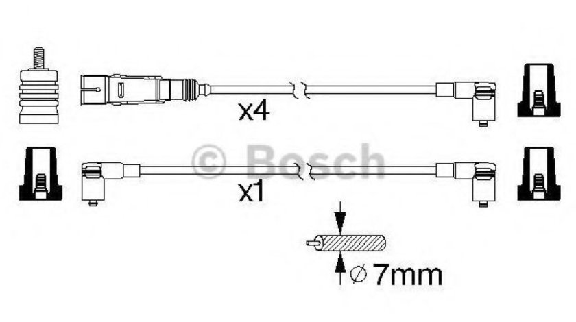 Set cablaj aprindere VW POLO (6N1) (1994 - 1999) BOSCH 0 986 356 343 piesa NOUA