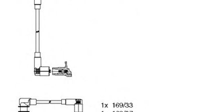 Set cablaj aprindere VW POLO (6N1) (1994 - 1999) BREMI 977 piesa NOUA